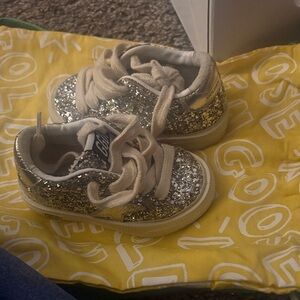 Gold and Silver Glitter Kids Shoes